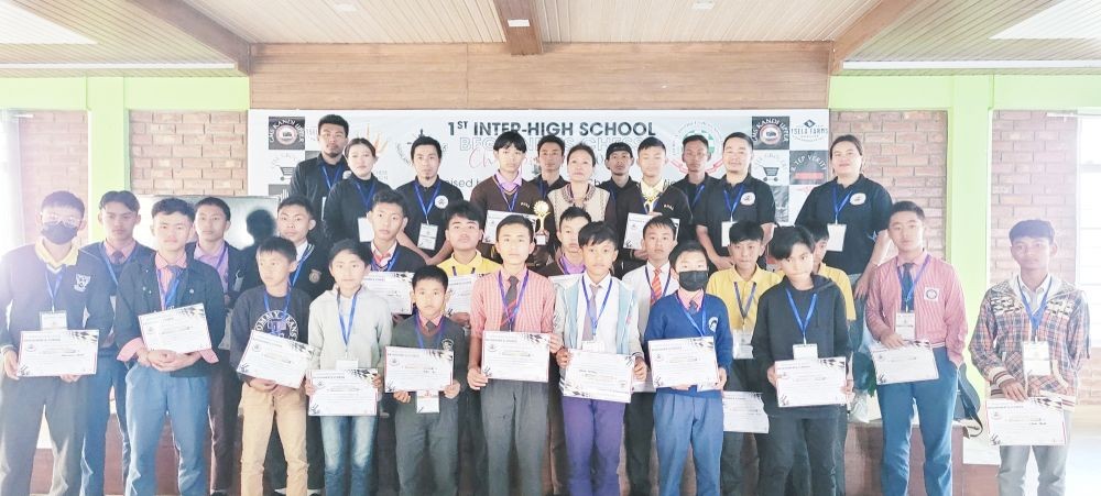 Participants of the 1st Inter High School Beginner’s Chess Championship held at Christian School, Tseminyu on November 4. (Photo Courtesy: TDCA)